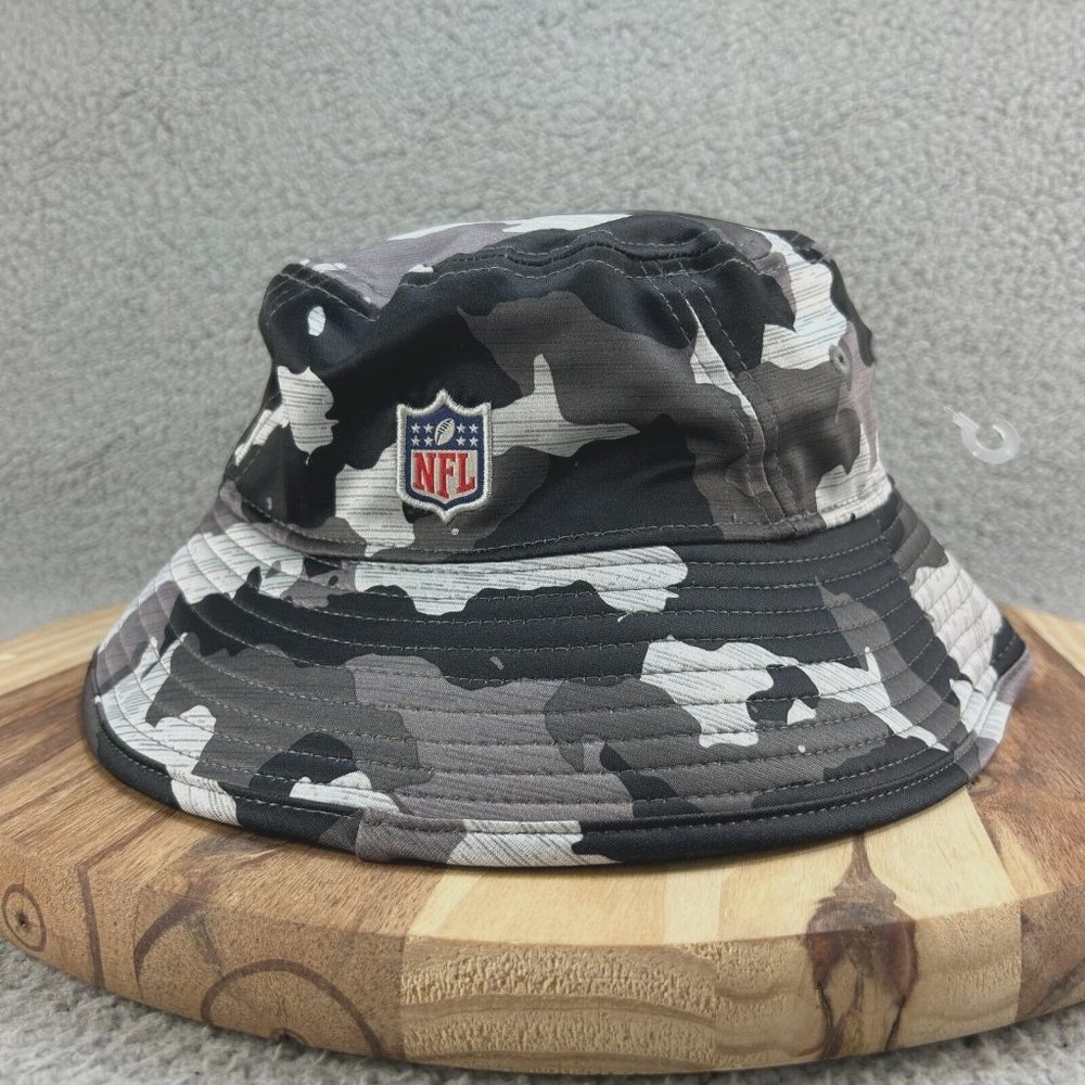 New Era Oakland Raiders Camouflage Training Bucket Hat Cap NFL Football - Picture 4 of 6